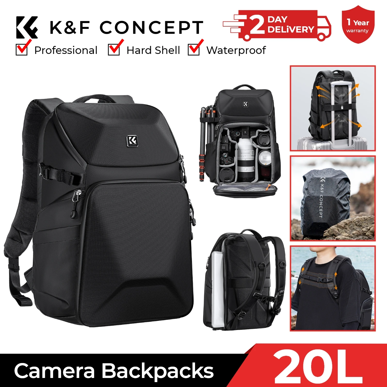 Photography Product - حقيبة ظهر للكاميرا من K&F CONCEPT