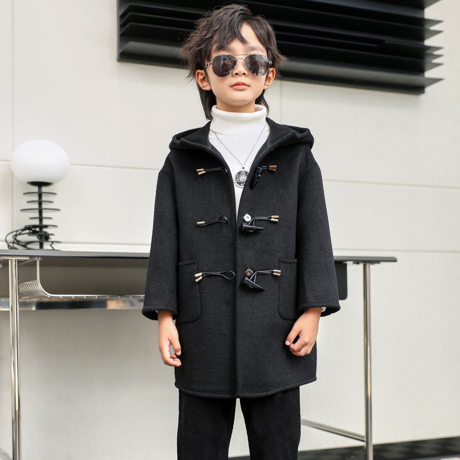 معطف صوفي للأطفال ، سترة طويلة - مراجعة Photography Jacket وسعره