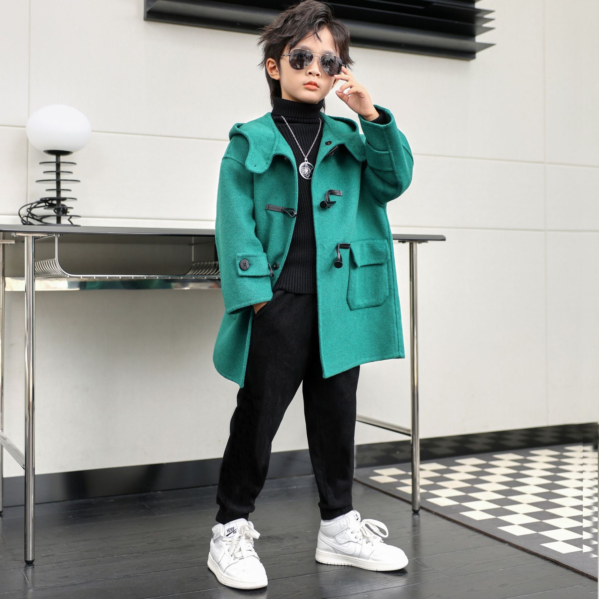 معطف صوفي للأطفال ، سترة طويلة - مراجعة Photography Jacket وسعره