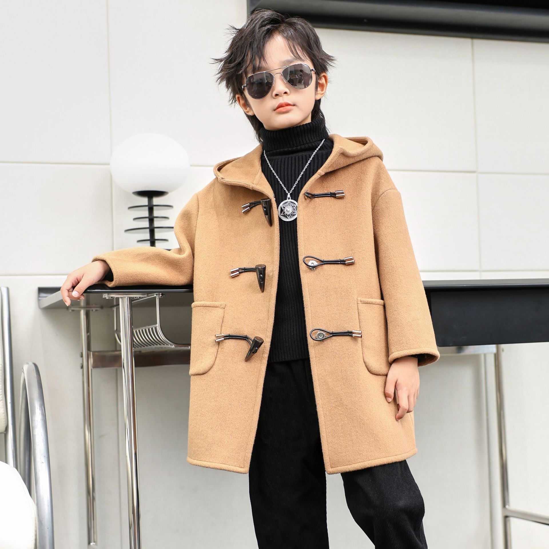 معطف صوفي للأطفال ، سترة طويلة - مراجعة Photography Jacket وسعره
