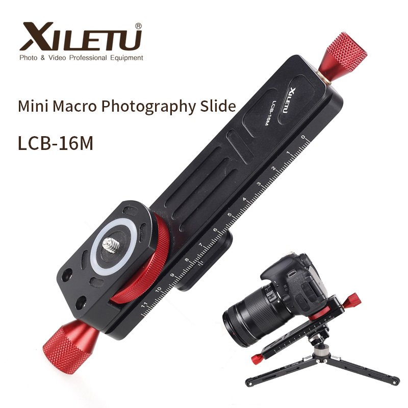XILETU LCB-16M صغير ماكرو التص - مراجعة Camera Slider Rail وسعره
