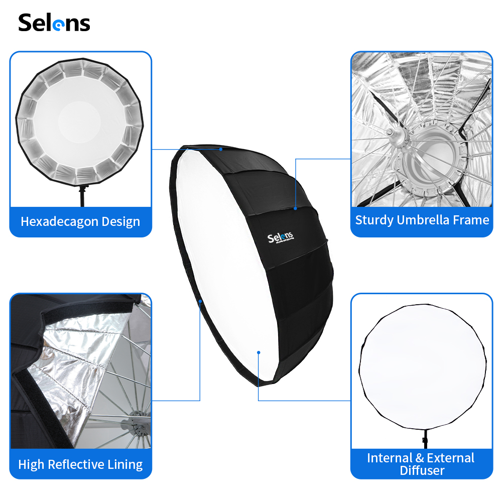 Selens 85 سنتيمتر مظلة الرادار - مراجعة Beauty Dish Softbox وسعره