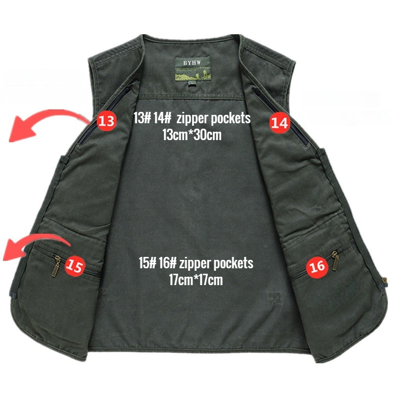 متعددة جيب الرجال سترة سستة جا - مراجعة Photography Jacket وسعره