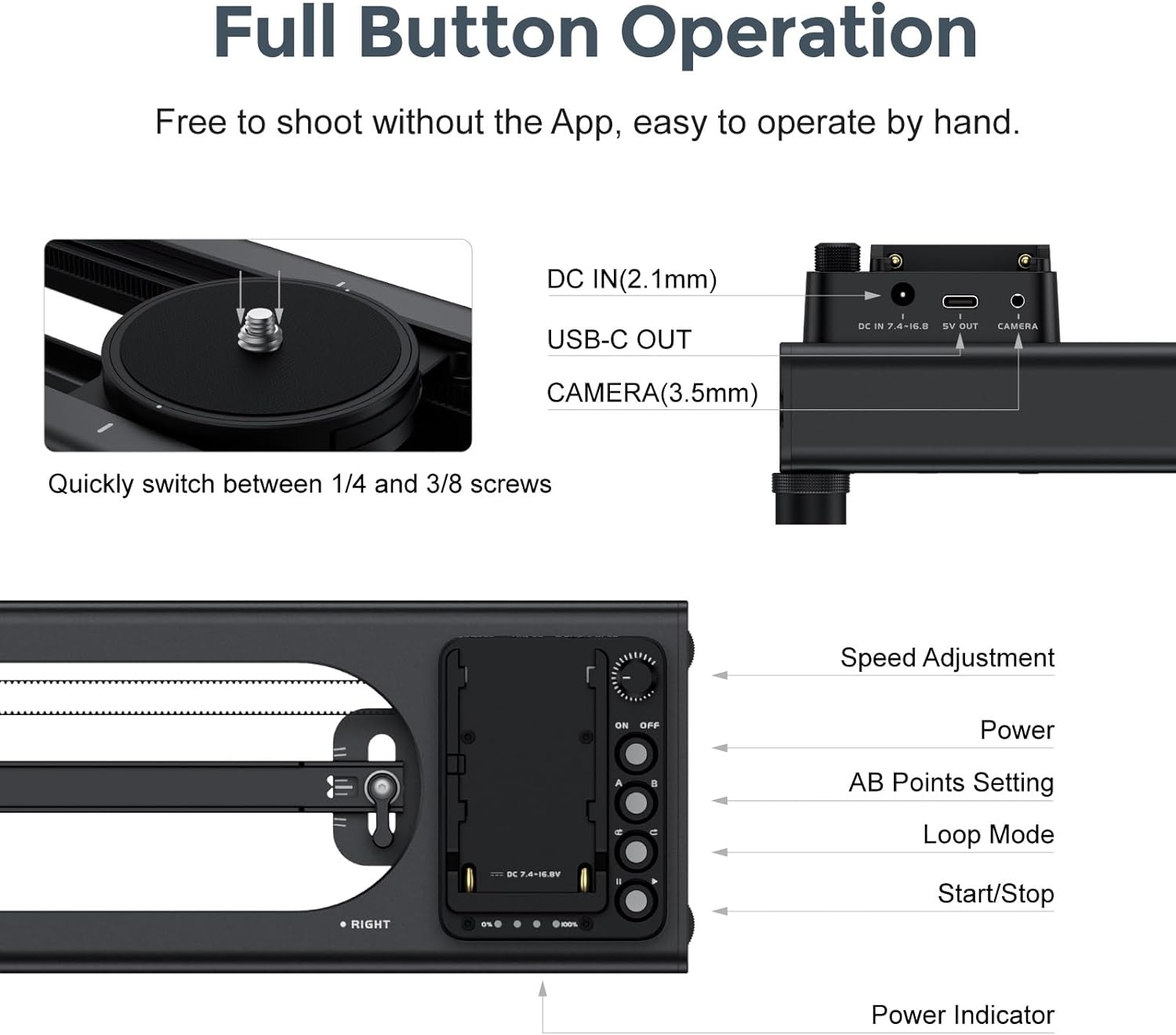Accsoon Toprig S40 منزلق بمحرك - مراجعة Camera Slider Rail وسعره