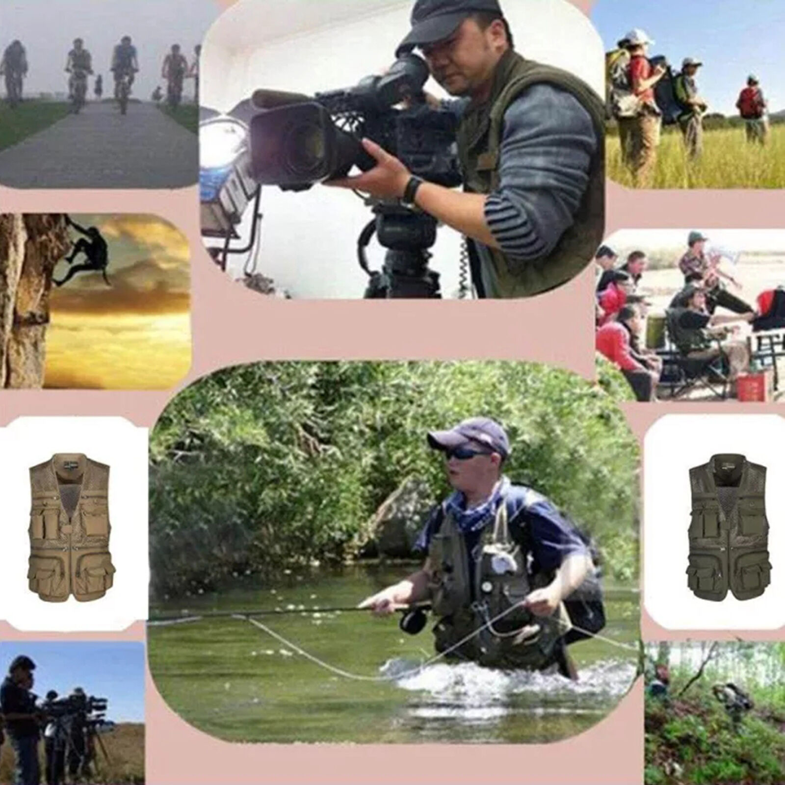 الرجال التكتيكية متعددة جيب ال - مراجعة Photography Jacket وسعره