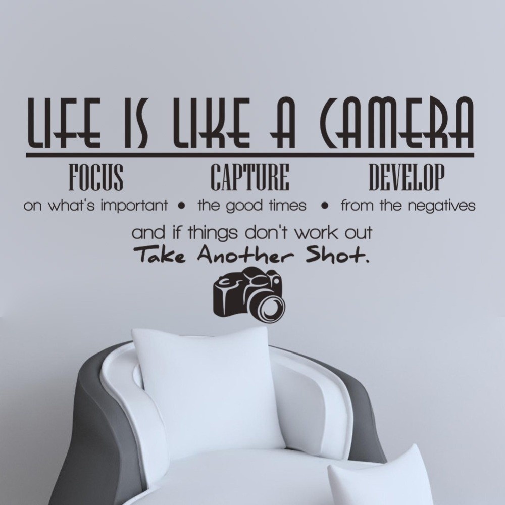 ملصقات جدارية من الفينيل PVC م - مراجعة Photography Quotes وسعره